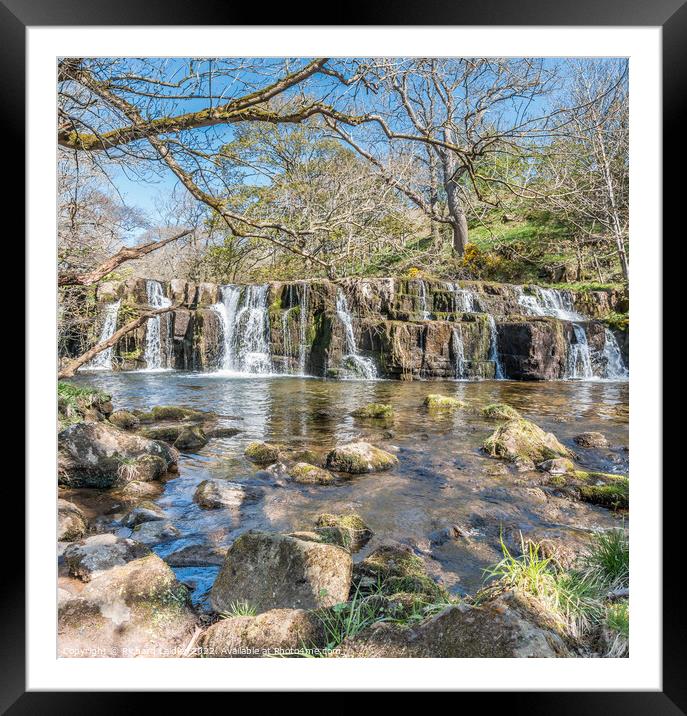Orgate Force Waterfall in Spring Sunshine (2) Framed Mounted Print by Richard Laidler