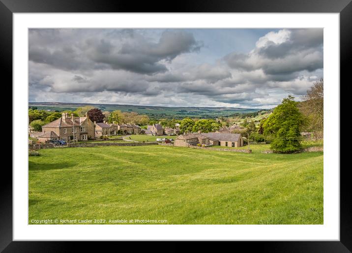 Evening Sun, West Burton, Wensleydale Framed Mounted Print by Richard Laidler