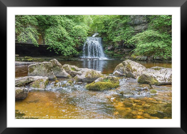 Cauldron Force Waterfall, West Burton, Wensleydale, Yorkshire Dales Framed Mounted Print by Richard Laidler