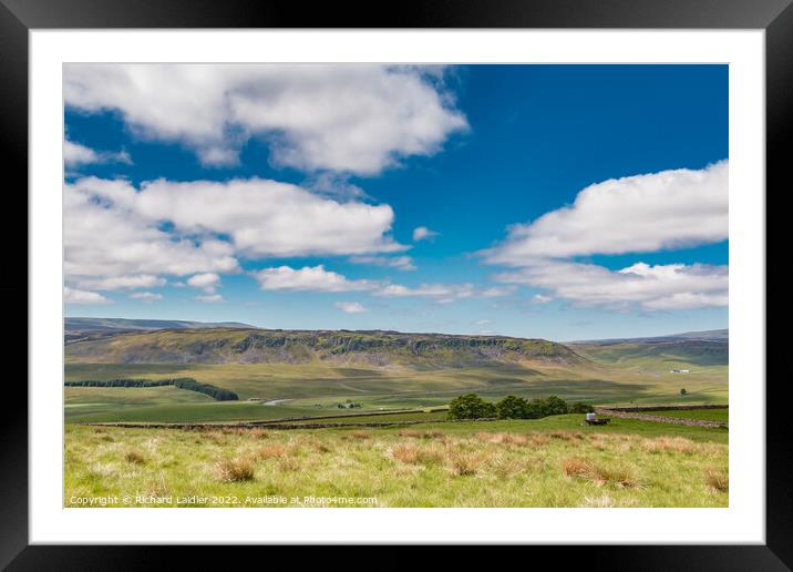 Cronkley Scar from above Hanging Shaw, Teesdale Framed Mounted Print by Richard Laidler