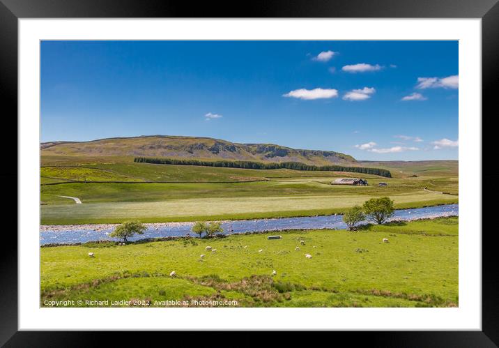 Cronkley Scar and River Tees from Hill End, Forest-in-Teesdale Framed Mounted Print by Richard Laidler
