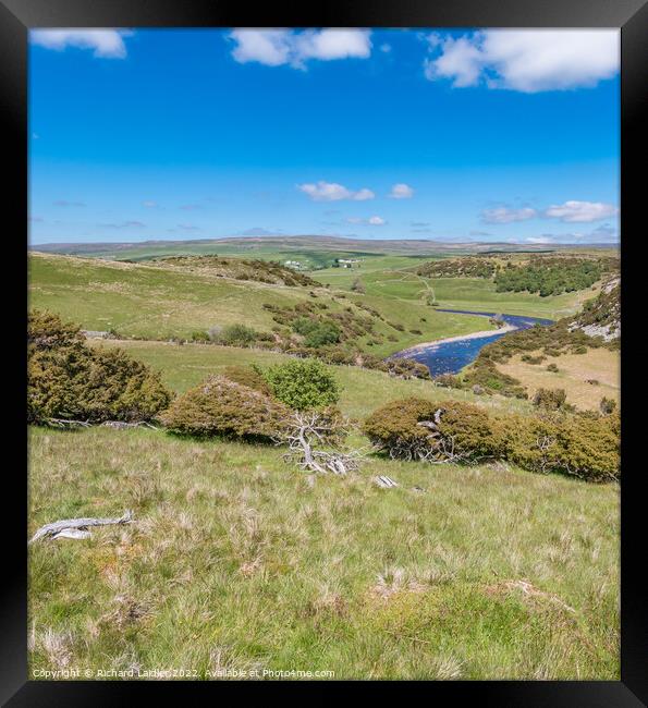 Towards Forest in Teesdale from Bracken Rigg on the Pennine Way Framed Print by Richard Laidler