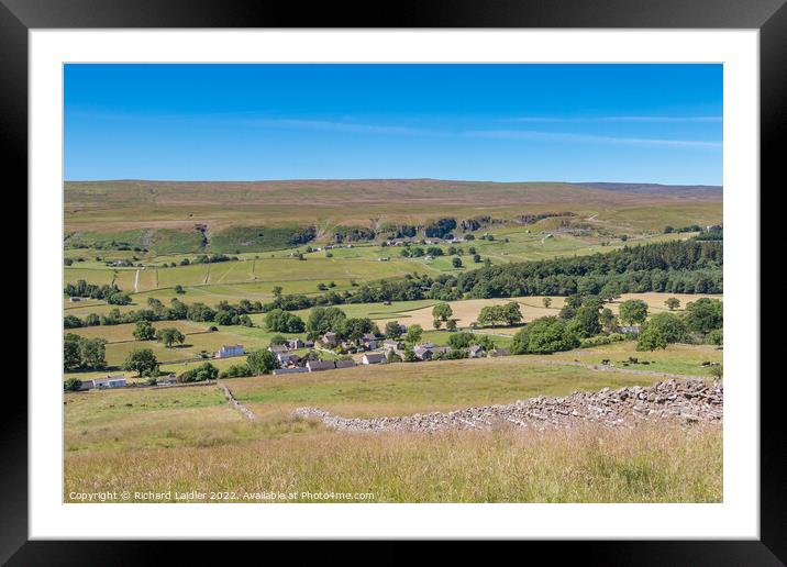 Newbiggin and Holwick, Teesdale Framed Mounted Print by Richard Laidler