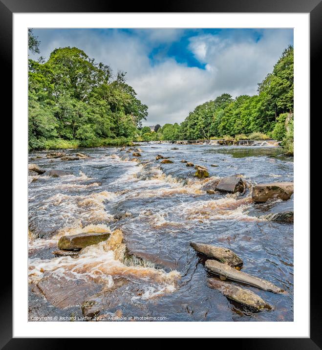Summer on the River Tees at Demesnes Mill, Barnard Castle Framed Mounted Print by Richard Laidler