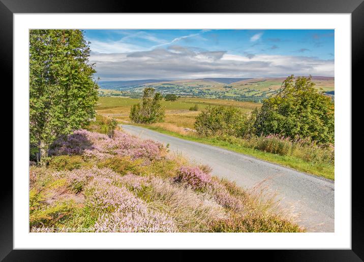 Middleton and the Hudes Hope from Bail Hill, Teesdale Framed Mounted Print by Richard Laidler