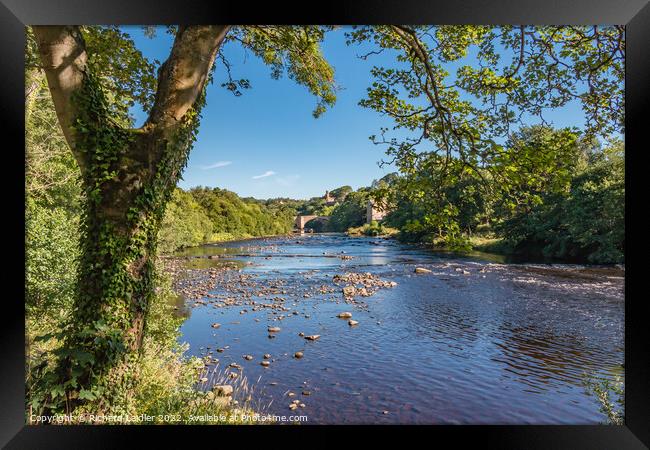 Summer Morning on the Tees at Barnard Castle, Teesdale Framed Print by Richard Laidler