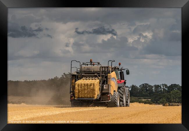 Baling at Van Farm Aug 2022 (3) Framed Print by Richard Laidler