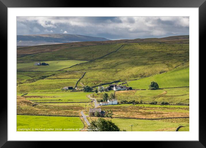 Harwood from Lingy Hill Framed Mounted Print by Richard Laidler