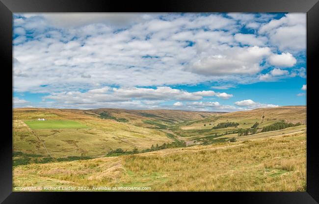 The Hudes Hope, Teesdale in late summer Panorama (1) Framed Print by Richard Laidler