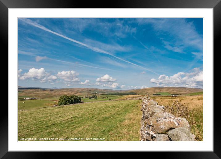 Across to Harwood, Teesdale Framed Mounted Print by Richard Laidler