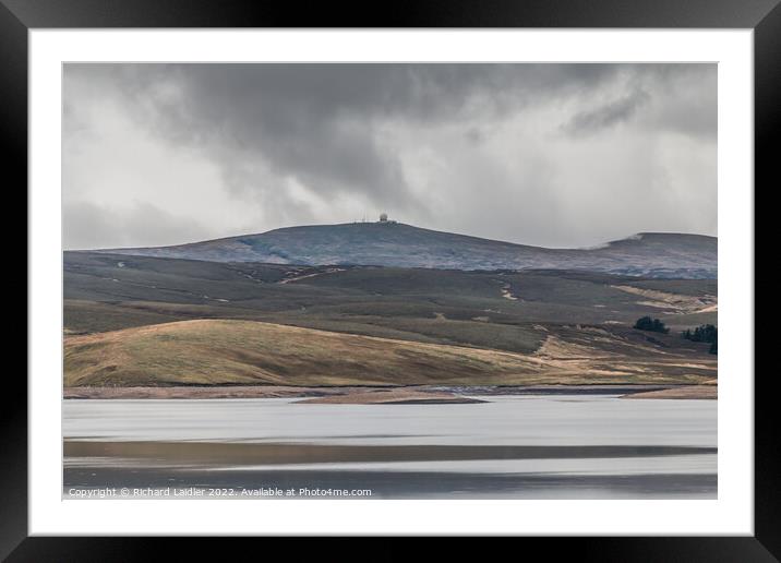 Great Dun Fell and Cow Green Reservoir (1) Framed Mounted Print by Richard Laidler