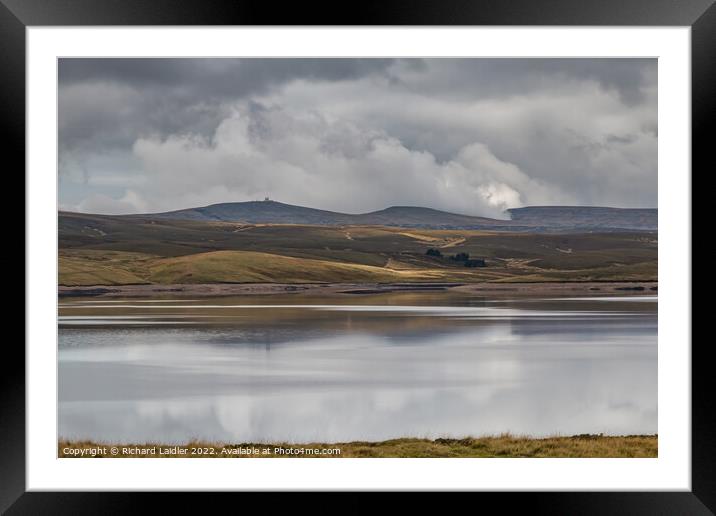 Great Dun Fell and Cow Green Reservoir (3) Framed Mounted Print by Richard Laidler