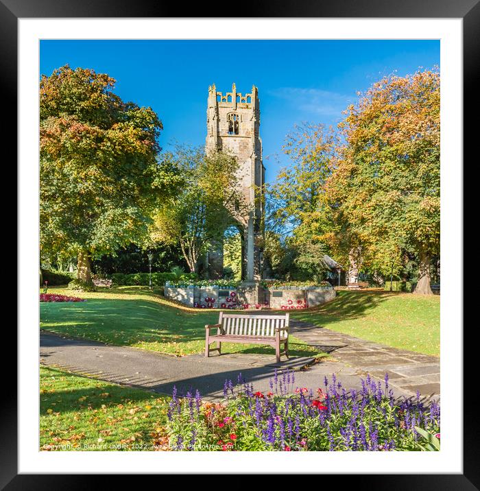 Friary Gardens and Grey Friars Tower Richmond. North Yorkshire Framed Mounted Print by Richard Laidler