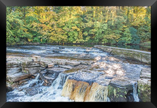 The Falls on the River Swale at Richmond Framed Print by Richard Laidler