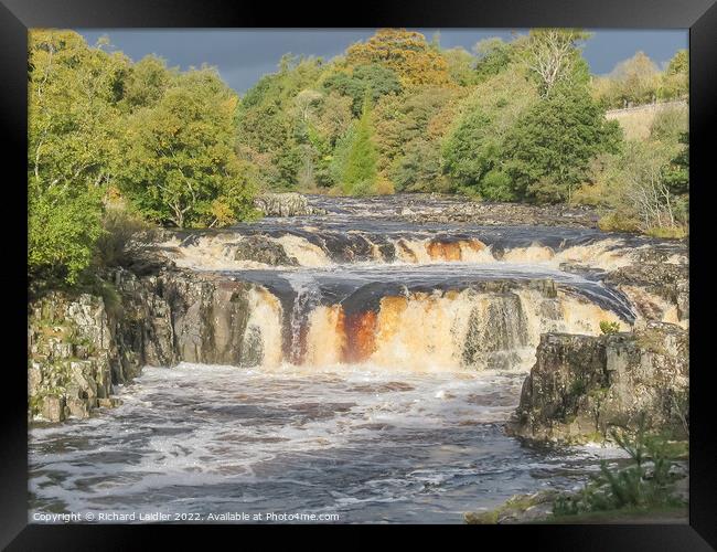 Autumn Drama at Low Force Waterfall, Teesdale Framed Print by Richard Laidler