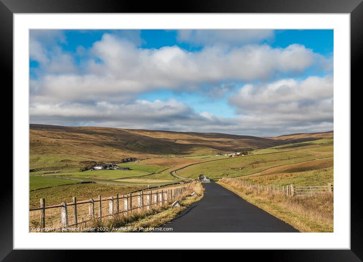 Autumn Sunshine on Harwood, Teesdale Framed Mounted Print by Richard Laidler