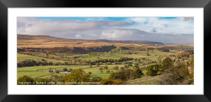Upper Teesdale from Middle Side Panorama Framed Mounted Print by Richard Laidler
