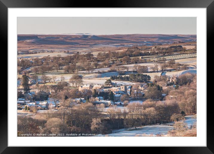 Frosty Romaldkirk, Teesdale from Folly Top Framed Mounted Print by Richard Laidler