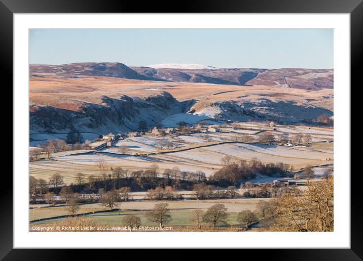Frosty Holwick, Teesdale from Middle Side Framed Mounted Print by Richard Laidler