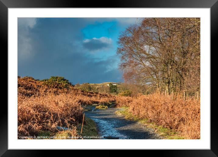 Winter Sun on the Pennine Way near High Force, Teesdale Framed Mounted Print by Richard Laidler