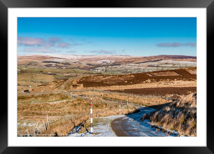 Harker Hill over to the Hudes Hope, Teesdale Framed Mounted Print by Richard Laidler