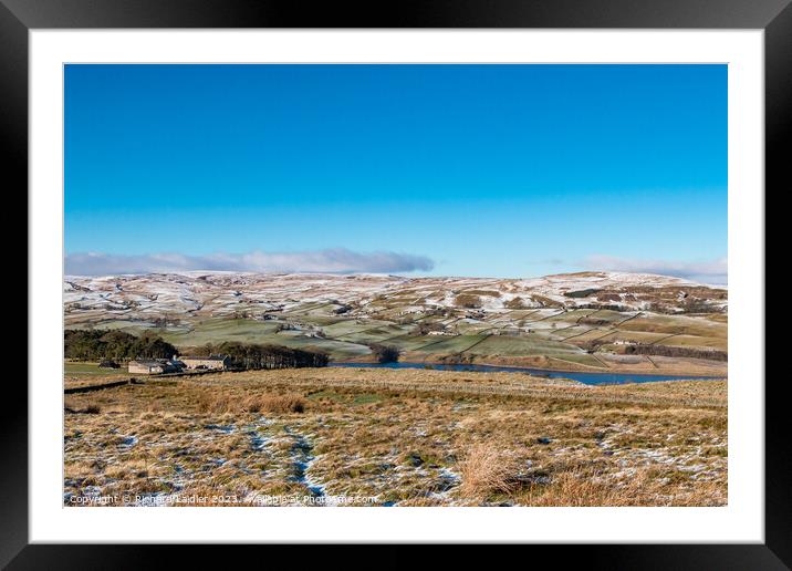 Wintry Lunedale from Harker Hill Framed Mounted Print by Richard Laidler
