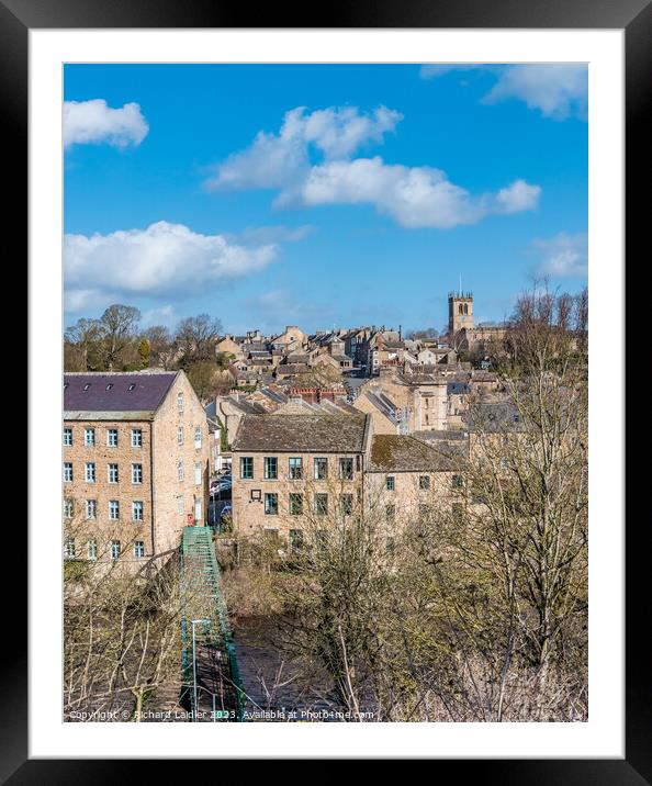 Barnard Castle Town in Early Spring Sun Framed Mounted Print by Richard Laidler