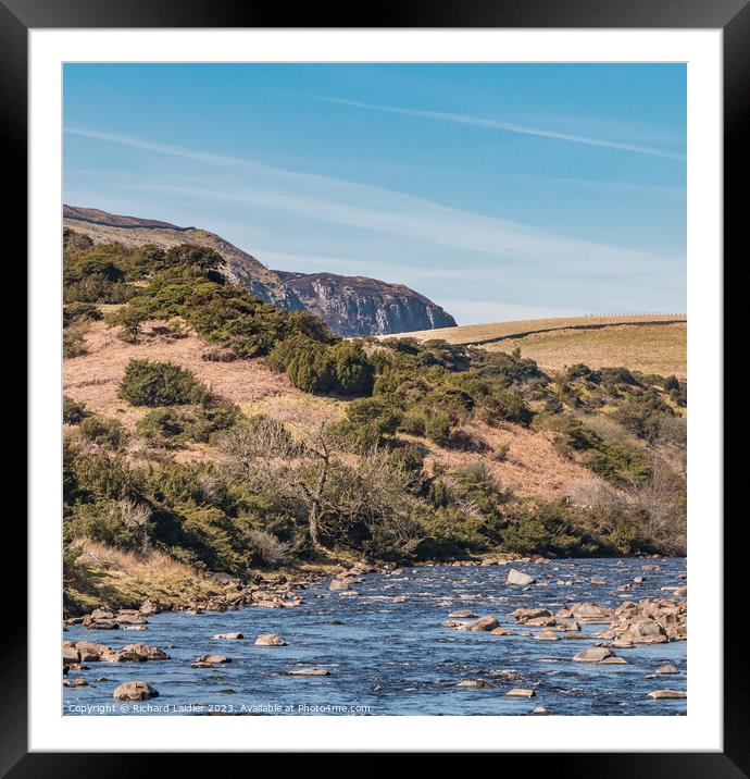 River Tees and Cronkley Scar from Force Garth Framed Mounted Print by Richard Laidler