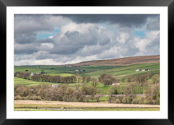 Into Ettersgill from Holwick, Teesdale Framed Mounted Print by Richard Laidler