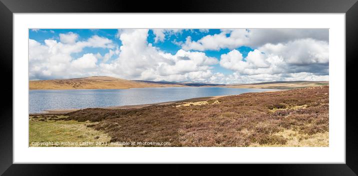 Cow Green Reservoir, Teesdale, Panorama Framed Mounted Print by Richard Laidler