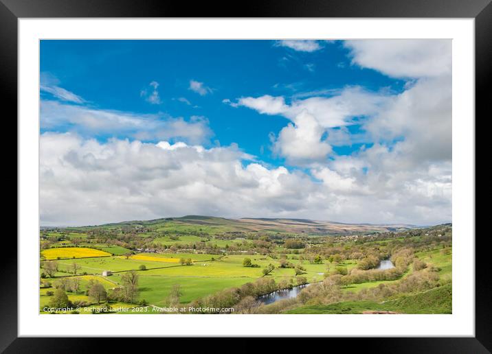 Towards Middleton from Whistle Crag, Teesdale Framed Mounted Print by Richard Laidler