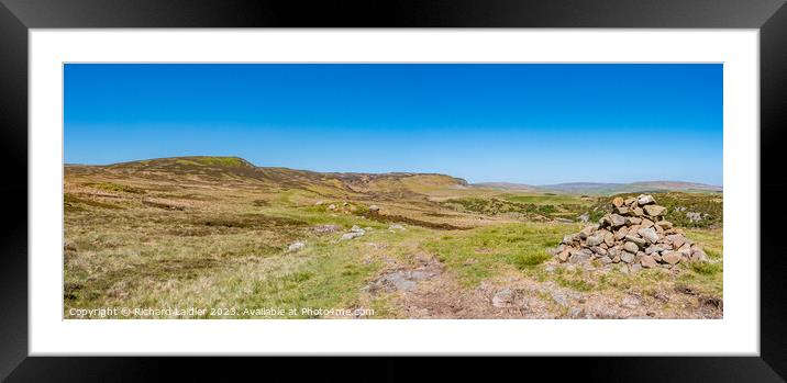 Towards Cronkley Fell from the Green Trod Panorama Framed Mounted Print by Richard Laidler