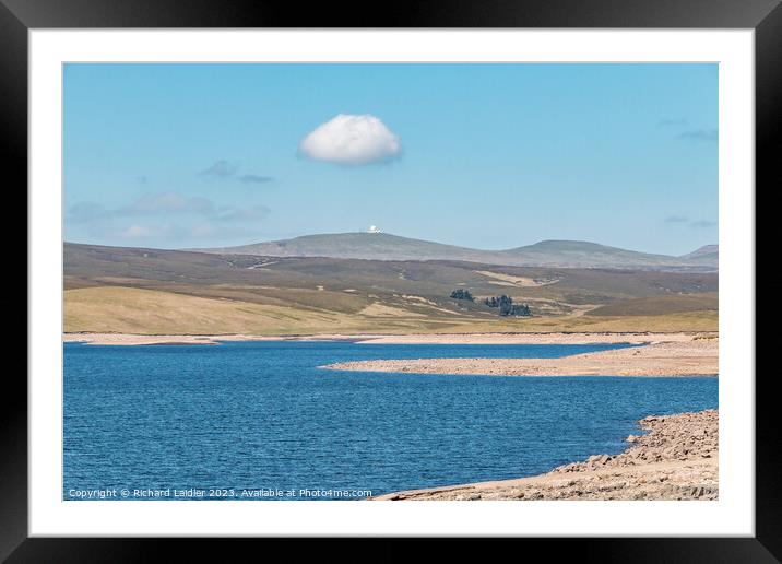 Cow Green Reservoir and Great Dun Fell (1) Framed Mounted Print by Richard Laidler