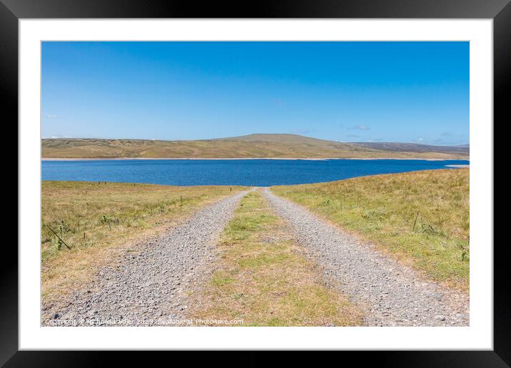 Meldon Hill and Cow Green Reservoir Framed Mounted Print by Richard Laidler