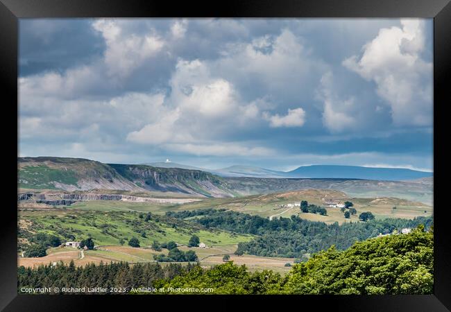 Upper Teesdale Sunshine and Shadows Framed Print by Richard Laidler