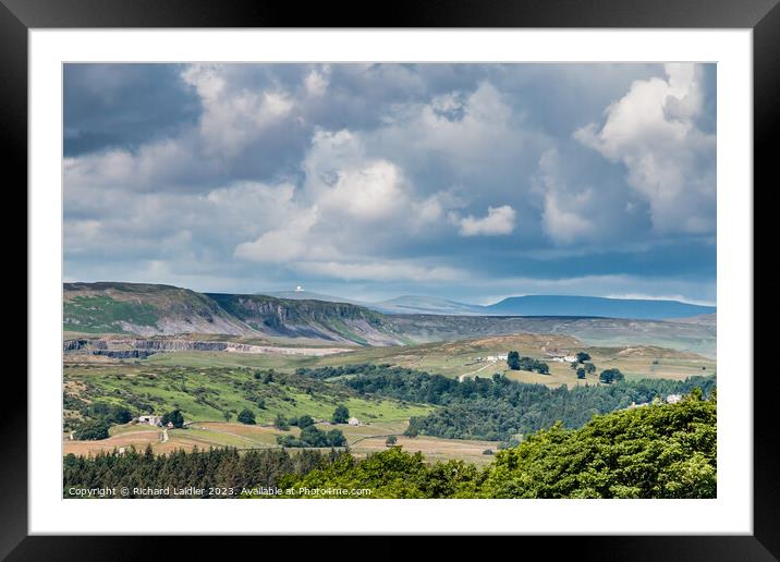 Upper Teesdale Sunshine and Shadows Framed Mounted Print by Richard Laidler