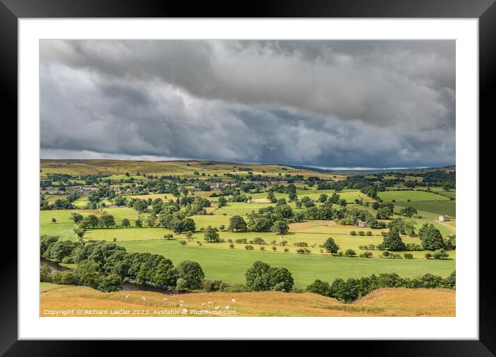 Mickleton from Whistle Crag, Teesdale Framed Mounted Print by Richard Laidler