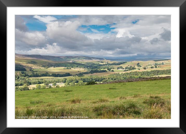 Upper Teesdale Big Sky from Stable Edge (2) Framed Mounted Print by Richard Laidler