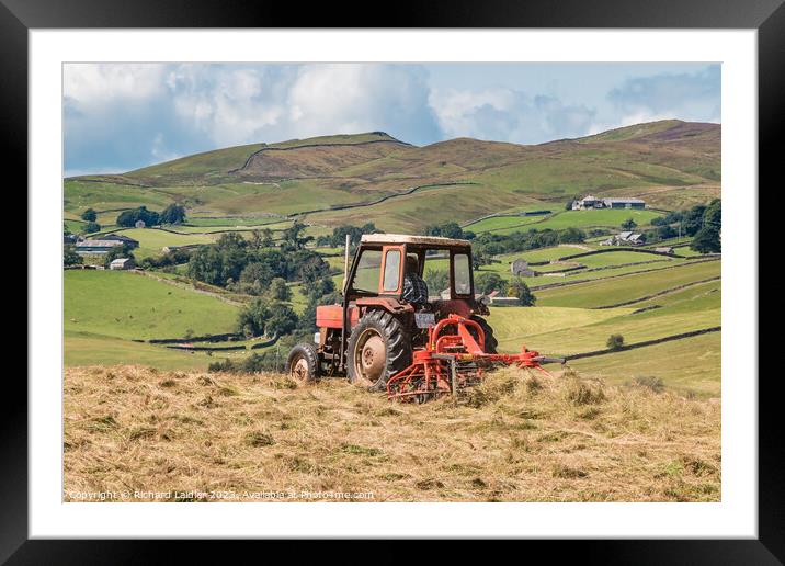 Hay Making in Lunedale Framed Mounted Print by Richard Laidler