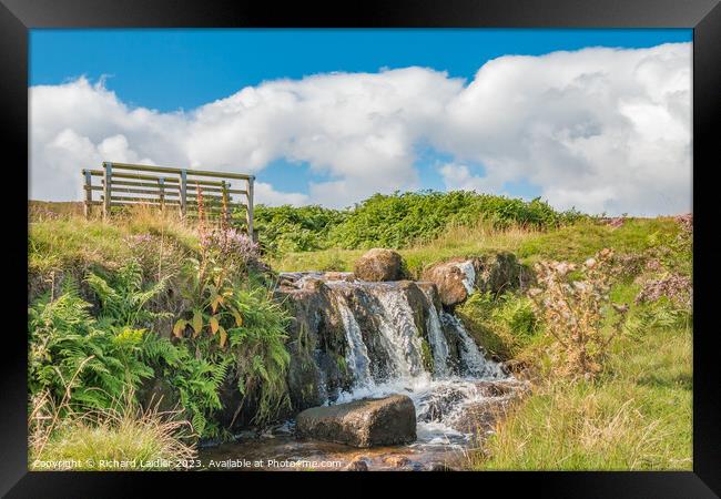 Barningham Moor Waterfall  Framed Print by Richard Laidler