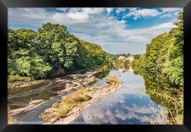 Early Autumn Morning on the Tees at Demesnes Mill, Barnard Castle Framed Print by Richard Laidler