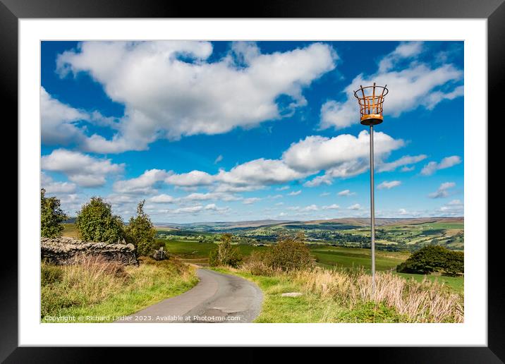 Jubilee Beacon on Bail Hill, Teesdale Framed Mounted Print by Richard Laidler