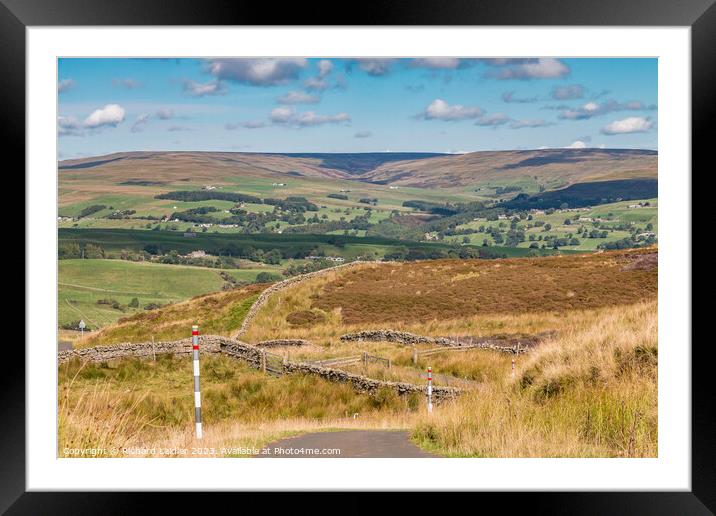 Down from Harker Hill, Mickleton, Teesdale Framed Mounted Print by Richard Laidler
