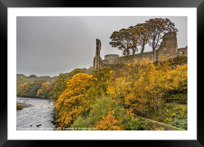 Autumn Colours at Barnard Castle, Teesdale Framed Mounted Print by Richard Laidler