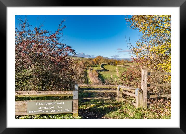 Tees Railway Walk Looking West Framed Mounted Print by Richard Laidler