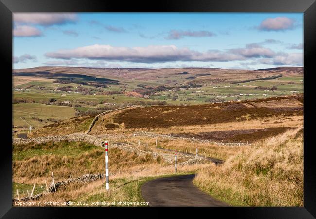Into The Hudes Hope from Harker Hill, Teesdale Framed Print by Richard Laidler