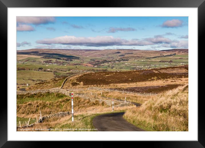 Into The Hudes Hope from Harker Hill, Teesdale Framed Mounted Print by Richard Laidler