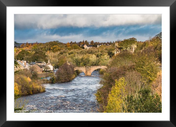 County Bridge and Castle, Barnard Castle, Teesdale Framed Mounted Print by Richard Laidler
