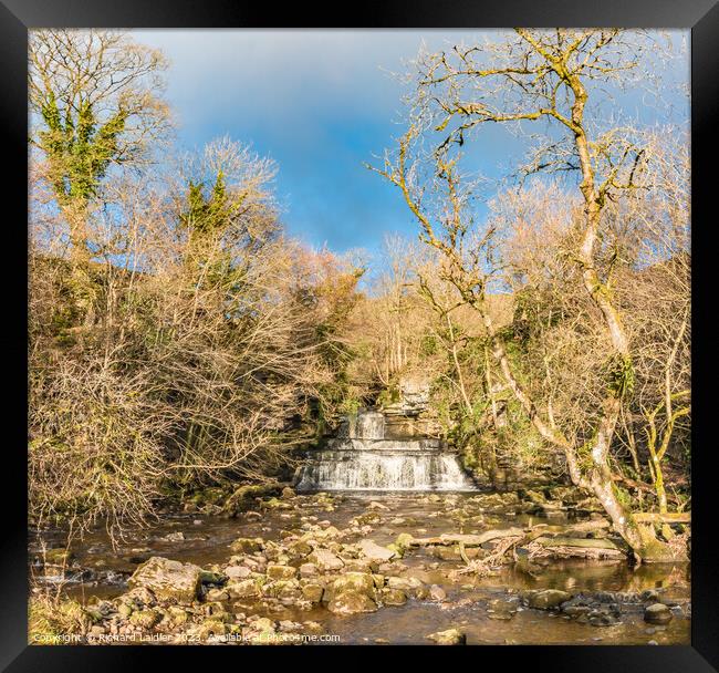 Cotter Force Waterfall, Wensleydale, Yorkshire Dales Framed Print by Richard Laidler