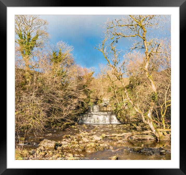 Cotter Force Waterfall, Wensleydale, Yorkshire Dales Framed Mounted Print by Richard Laidler